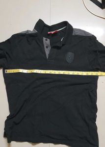 Puma Men's Black Polo T-Shirt