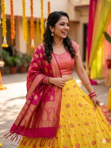 Yellow Lehenga Choli Set