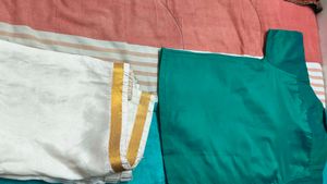 Green Silk Shirt ₹ Dhoti