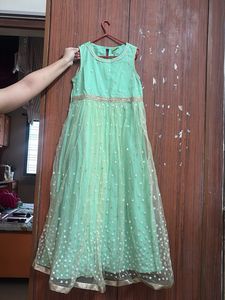 Beautiful Sequined Mint Green Gown