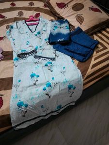 Floral Print Kurta Set with Dupatta