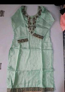Elegant Mint Green Embroidered Kurta Set