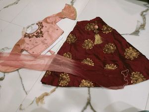Elegant Girls' Lehenga Choli Set