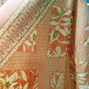 Elegant Peach Floral Kurta Set