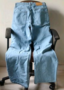 SHEIN Light Wash Wide Leg Jeans
