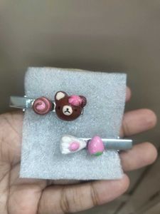 Cute Bear &amp; Dessert Themed Hair Clips
