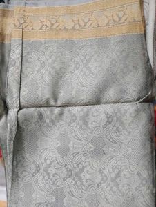 Elegant Grey Patterned Saree