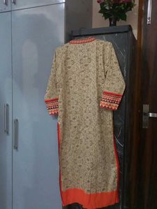 3 piece beige-orange Suit Set