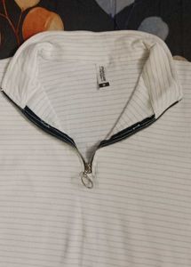 Striped Zip Neck Top
