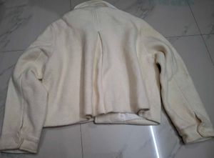 korean Cropped Wool Blend Jacket