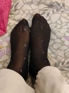 Cute Black Polka Dot Sheer Socks
