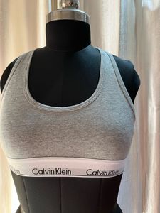 CALVIN KLEIN Grey Sports Bra