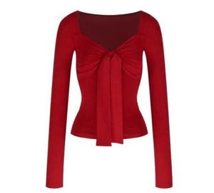 Red front tie up top