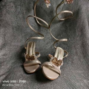 N. Sparkling Butterfly Ankle Strap Heels