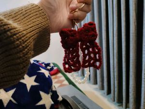 Red Bow Key Chain