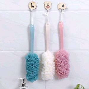 LOOFAH BACK SCRUBBER FOR SHOWER, LONG HANDLE BATH