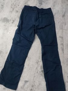 Aqua Blue Straight Trouser Pant