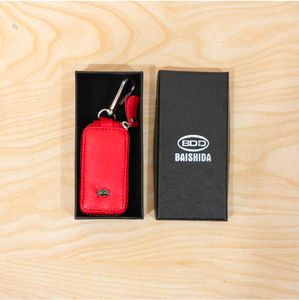 Red Leather Car Key Pouch with Box 🚗