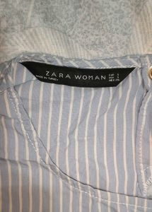 Striped Button Cuff Blouse