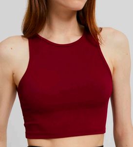 Maroon Ribbed Crop Tank Top
