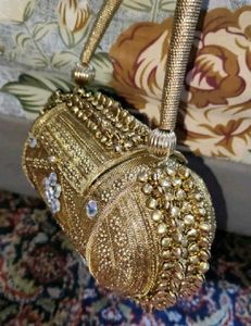 Gold Clutch with Embellishments