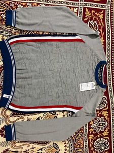 PETER ENGLAND Men Colorblock, Striped Grey Sweater