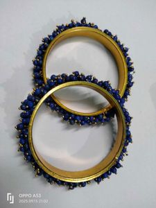 Blue Beaded Bangle