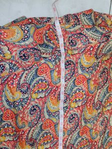 Vibrant Paisley Print Flowy Skirt