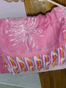 Pink Floral Dupatta Scarf