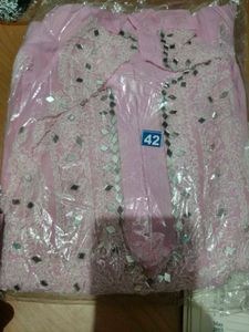 Pink Chikankari Kurta