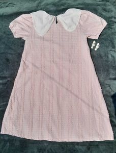 Peach Peter Pan Collar Dress.