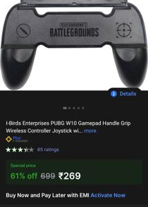 mobile Controller Joystick With Mental Buttons