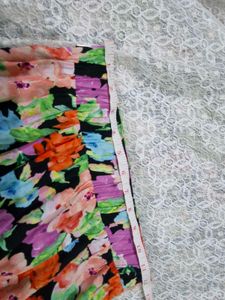 Vibrant Floral Bershka Mini Skirt