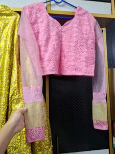 Yellow Golden Ethnic Skirt💛🩷