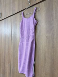 branded Strappy Lavender Bodycon Dress