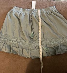 Boho Lace Trimmed Skirt (plus size can be altered)