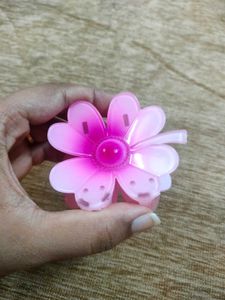 Cute Pink Flower &amp; Bow Hair Clips