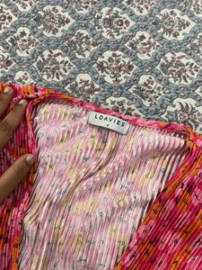 Pleated Floral Print Jumpsuit