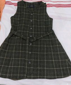 Green Wool Dress For Winter