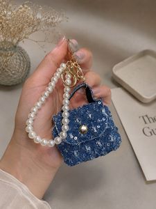 Denim Look Chic Mini Bag Charm/Keychain