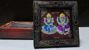 Lakshmi Ganesh Silver Frame