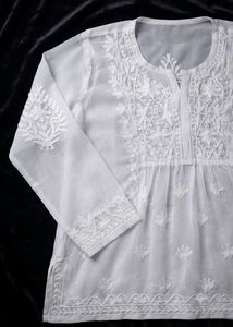 White Chikankari Kurta