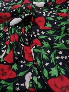 Flowy Floral Print Midi Dress