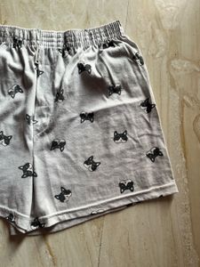 Cat Print Cotton Shorts