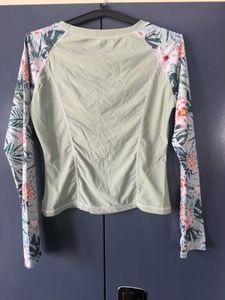 Floral Sleeve Crop  Top