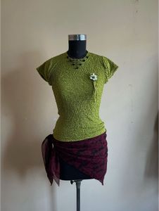 Textured Lime Green Top