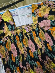 Floral Smocked Square Neck Dress