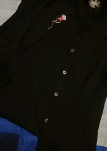 Chic Black Button-Up Top &amp; shirt