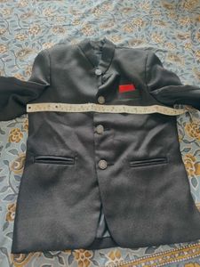 bandh gala Boys' Black Suit Set