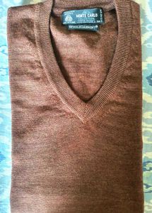 Brand New Men's V-Neck Wool Blend Sweater